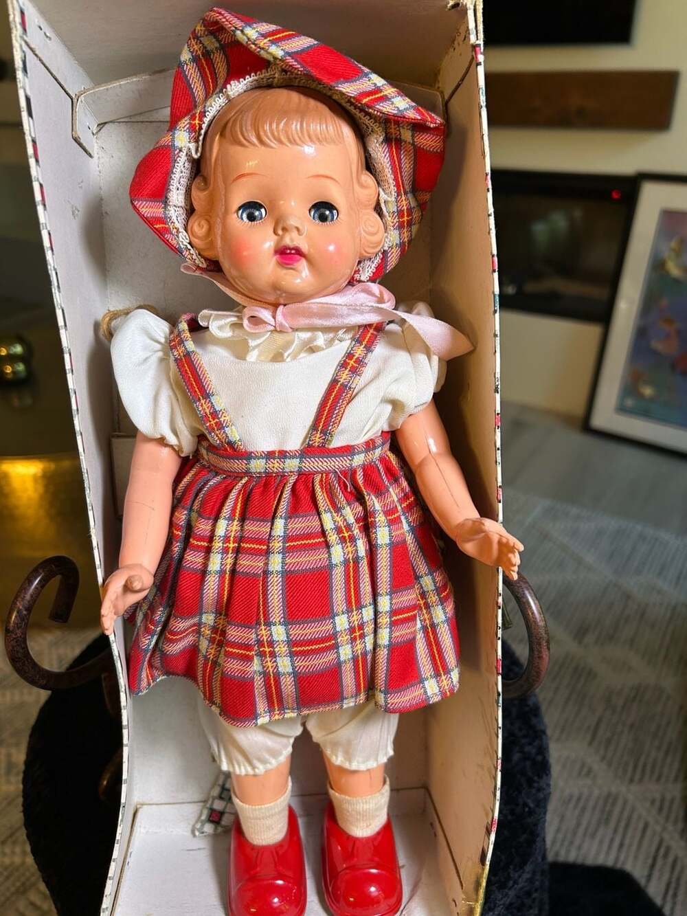Masudaya Clockwork Walking Doll Vintage 1950s Boxed Japan